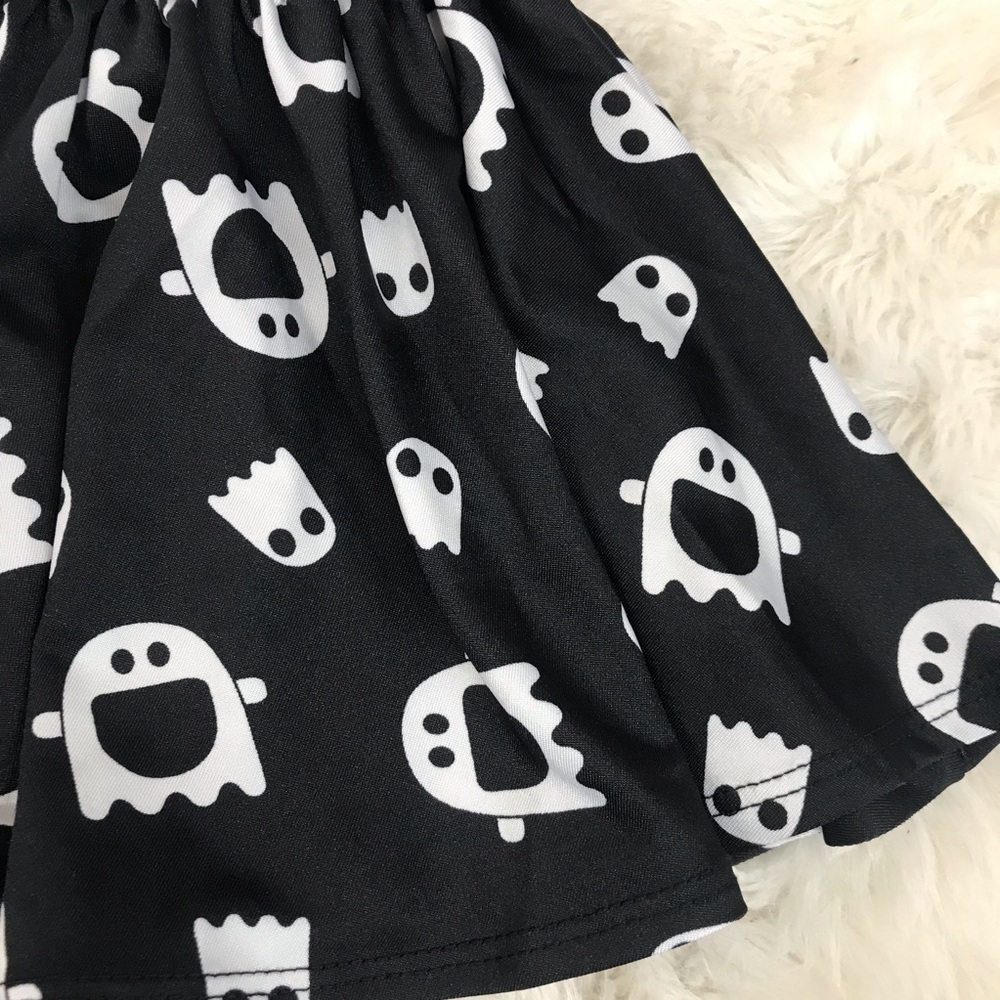 DOT DOT SMILE Baby Girl Ghost Halloween‎ Dress Costume Black White 6-12 Months - Picture 3 of 5